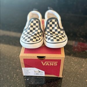 Checkerboard VANS Toddler Slip-ons Size 6.5